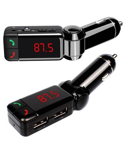 MyXL Auto MP3 Audio Speler Fm-zender Bluetooth Draadloze FM modulator Carkit HandsFree USB Charger voor iPhone & Android