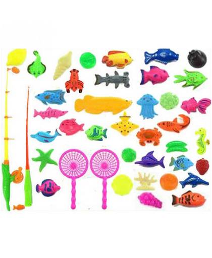MyXL 40/50 stks Magnetische Vissen Speelgoed Game Kids 3D Vis Hengel Babybadje Speelgoed Outdoor Funny Speelgoed Set