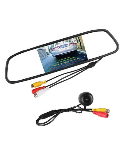 MyXL Universele Auto Achteruitrijcamera 120 Graden Hoek Reverse Camera met 4.3 &quot;TFT LCD Spiegel Monitor Parkeerhulp Systeem