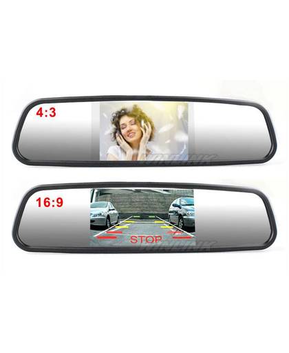 MyXL Auto Parkeerhulp Systeem 4.3 Inch TFT LCD Auto Reverse Spiegel achteruitkijkspiegel Monitor 4 Led-verlichting IR Auto Achteruitrijcamera