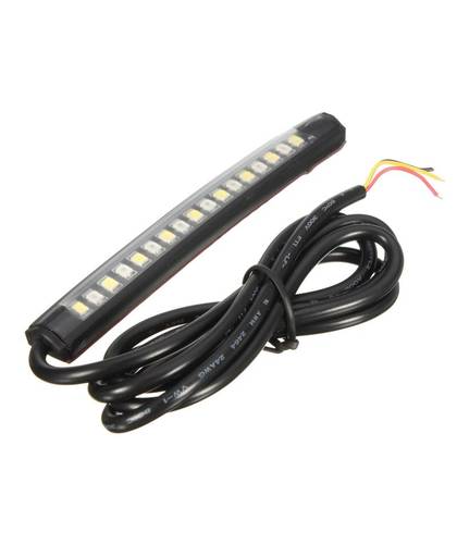MyXL Auto LED Strip Verlichting 12 V 17 Leds Flexibele Licht Strip Achter Kenteken Richtingaanwijzer Dag DRL Lamp   Audew
