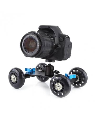 MyXL Universele 4 Wiel Desktop Vedio Spoor Slider Dolly Auto voor DSLR Camera Camcorder Sport Actie Camera