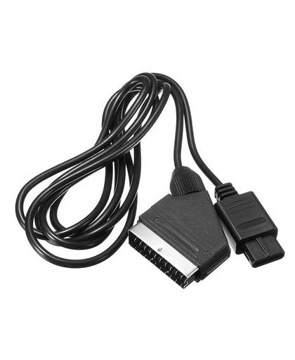 MyXL Zwart PVC RGB Scart Video AV Kabel Koord Lood Gaming 1.8 m RGB Video Kabel Voor PAL Super Voor Nintendo N64 NGC SNES   ShirLin