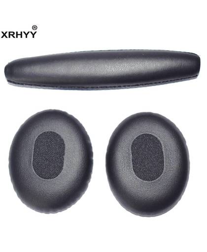 MyXL XRHYY Zwart Vervanging Oorkussen Hoofdband Oorkussens Schuim Kussen Set Voor Bose QC3 QC 3 Op Oor/OE Hoofdtelefoon