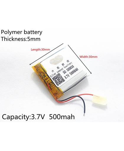 MyXL 3.7 V 500 mAh batterij 503030 Lithium Polymer Oplaadbare Batterij Li Po li ion Voor Mp3 DVD Camera GPS PSP bluetooth elektronica