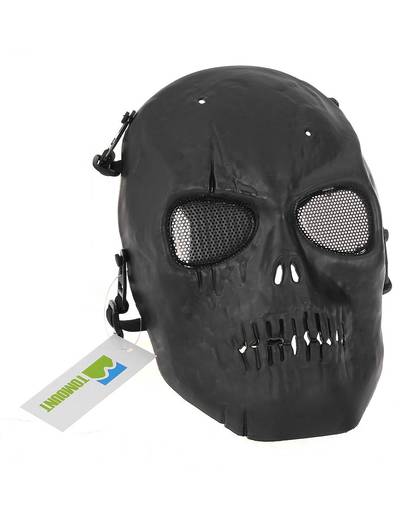 MyXL Schedel Skelet Airsoft Paintball BB Gun Full Face Bescherm Masker SHelmen Schuim gevoerde binnenkant Zwart eye shield Volledige Cover
