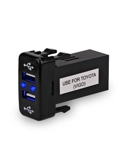 MyXL Dual USB Charger USB Adapter Socket Interface Voor Toyota VIGO 5 v 4.2A Auto 2 Poort interface Dashboard Socket Auto modificatie