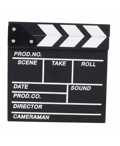 MyXL Gizcam 20x20 cm Klassieke Directeur Video Clapper Board Scene Clapperboard Gratis Schrijven TV Film Film Cut Prop Grenen zwart