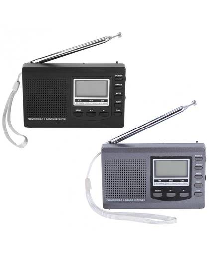 MyXL Draagbare Mini Radio FM/MW/SW Ontvanger met Digitale Wekker FM Radio OntvangerCollectie Radio