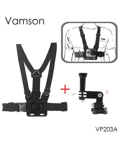 MyXL Vamson voor GoPro Accessoires Borst Body Harness Riem Mount Verstelbare voor Gopro Hero 5 4 3 + voor SJCAM voor Xiaomi VP203A