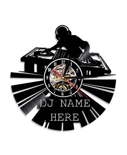 MyXL 1 Stuk DJ Creatieve Vinyl Licht Gepersonaliseerde 12 &quot;Disco Custom Naam Laser Geëtst Muur Art Muziek Vinyl Record Wandklok Home Decor