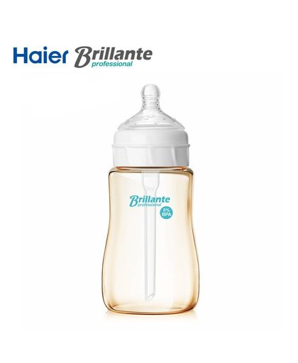 MyXL Haier Brillante PES Baby Flessen Pasgeboren Natuurlijke Zuigfles met Tepel Verpleging Fles 260 ml 9 Ounce Bpa-vrij