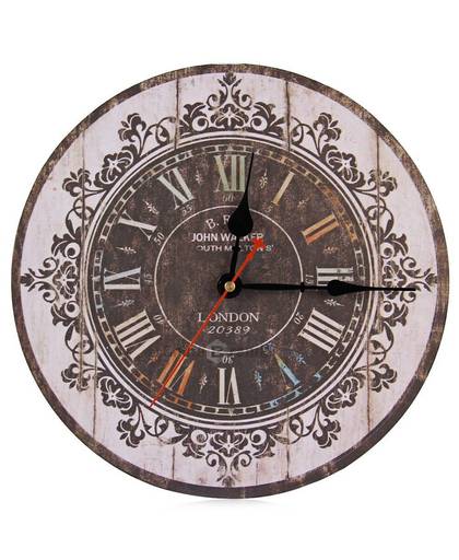 MyXL Wall Clock Silent Retro Wooden Decorative Round Wall Hours Antique Vintage Rustic Wall Clocks Hight Quality
