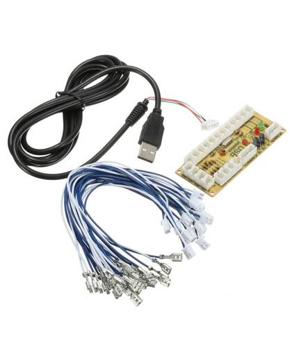 MyXL DIY Arcade Zero Delay USB Encoder om PC Joystick en Knop voor MAME & Fight Stick Controls Encoder Board + Draad Kabels   ShirLin