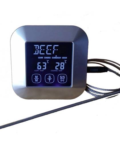 MyXL Touchscreen LCD Digitale Keuken Voedsel Koken Vlees BBQ Thermometer en Timer voor Oven Turkije/Grillen/Koekenpan/roosteren/Water/Melk