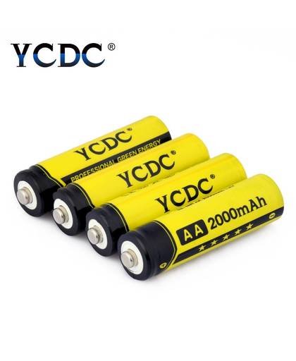 MyXL 4 Stks AA Oplaadbare Batterij 2000 mAh Voor Lader 1.2 V Mh zaklamp Oplaadbare Batterijen Met batery Doos   YCDC