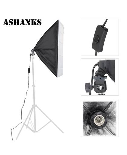 MyXL ASHNAKS Fotostudio Softbox Fotoapparatuur Tent 50x70 cm met Enkele Lamp Houder Voor Fotografica E27 Continue Verlichting