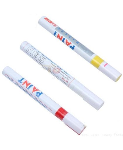 MyXL 5 stks/partij witte auto motorcycle tyre loopvlak rubber paint marker pen whatproof permanente