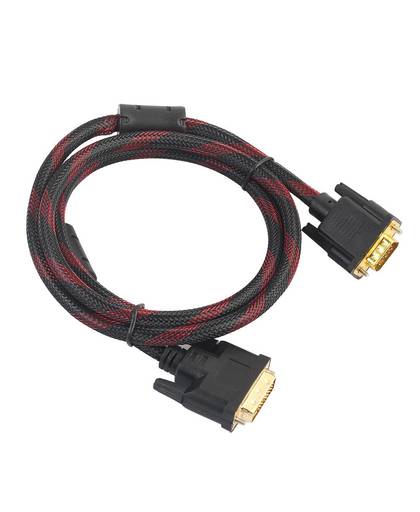 MyXL DVI-I 24 + 5 Turn Naar-vga Verbinding Wire Cable Man Mannelijke Video Lijn 4.6ft. DVI-I naar-vga Sluit Kabel voor HDTV DVD Notebook   ALLOYSEED