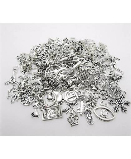 MyXL Groothandel Mix 120 stks Tibetaans Zilver Charm Europese hanger fit voor Armbanden Ketting DIY Metal Sieraden Maken   YEPENGFEI
