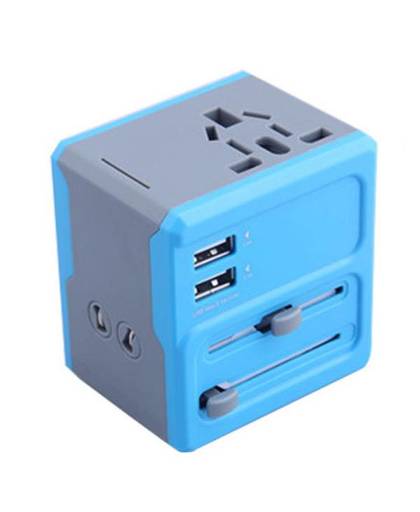 MyXL Universele Reisadapter met USB en Verschillende Aansluiting voor Stopcontact