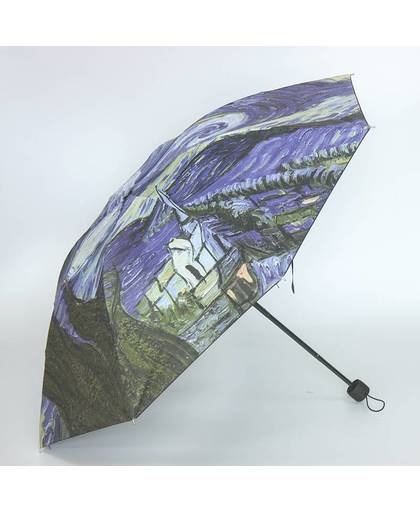 MyXL Olieverf Van Gogh Parasol Vinyl Drievoudige Paraguas Paraplu Guarda Chuva Omgekeerde Paraplu regen vrouwen