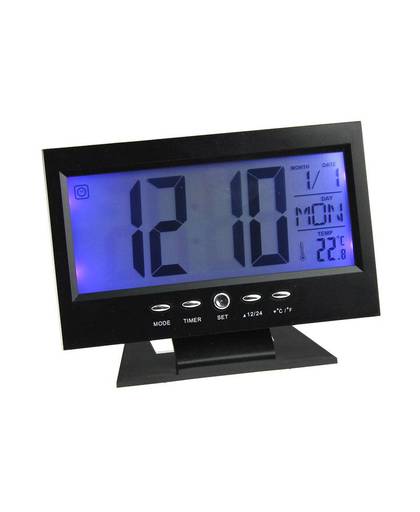 MyXL Mijn Huis LED Digitale Creatieve Wekker Light Control Backlight Time + KalenderHeet Verkoop 17Mar9