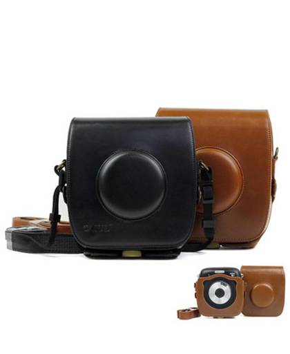 MyXL Lederen Action Camera Beschermen Case voor CAIUL Fujifilm Instax Polaroid Vierkante SQ10 HD Camera Mini Camera Pouch Schouderband Tas