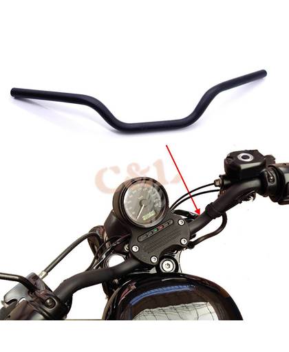 MyXL 1 &quot;25mm Motorfiets Zwart Ijzer Tracker Stuur Slepen Bars Voor Harley Sportster XL 883 1200
