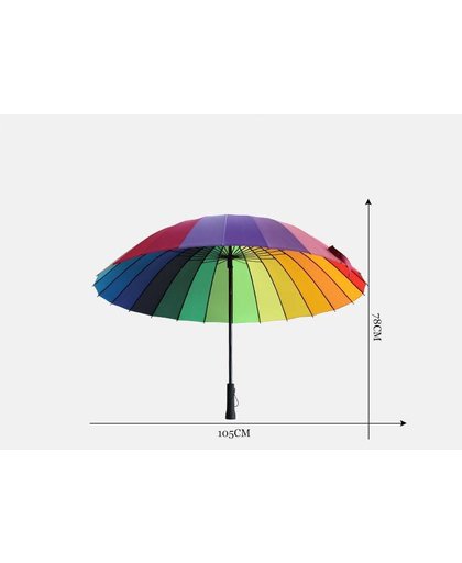 MyXL Paraplu24 K Rainbow Paraplu Regen Vrouwen en Mannen Niet automatische Lange handle Paraplu Guarda Chuva Paraguas paraplu
