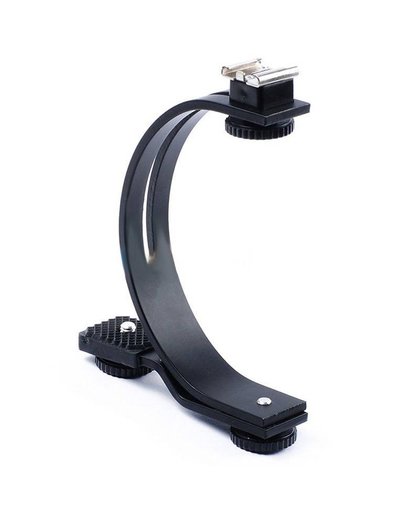 MyXL c-shape bracket voor flash led video licht dc dslr slr camera Mini Camcorder voor meest DV/Mini DV Camcorder/DC/DSLR