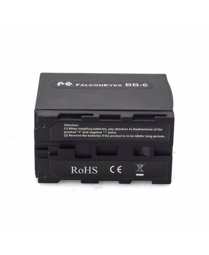 MyXL FALCON EYES BB-6 6 stks AA Batterij Power Werken als NP-F970 voor LED VIDEO LIGHT Panelen of Monitor YN300 II PT-176 DV-160V BB 6