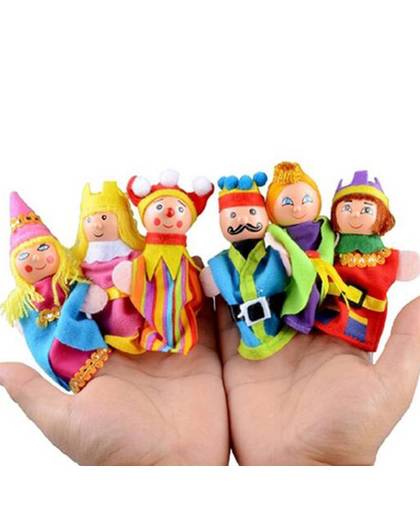 MyXL 2018 6 stks Vingerpoppetjes Set Educatief Dier Handpop Kerstcadeau Speelgoed Kids handpop