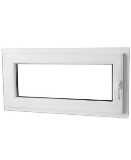 vidaXL Triple Glazing Tilt & Turn PVC Window Handle on the Right 800x400 mm