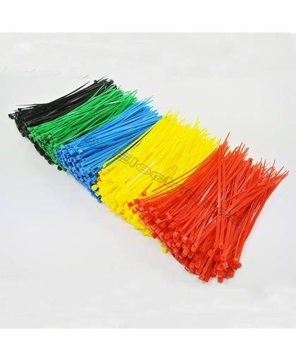 MyXL 300 Stks 6 Kleur 6 &quot;inch 2X150 (mm) kleurrijke Zelfsluitende Plastic Kabel Zip Ties Cable Loop Ties