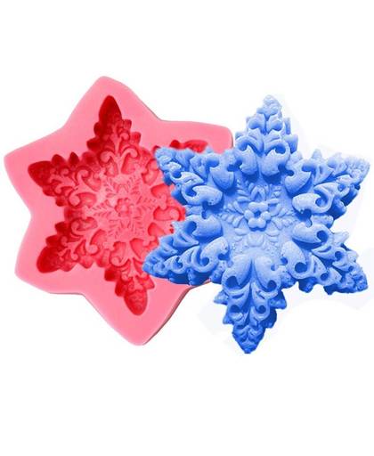 MyXL 1 ST Duurzaam Snowflake Zeep Maken Mould Silicone Mould Zeep Mold DIY Ambachten Handgemaakte Tool Levert 10.5x2.4 cm