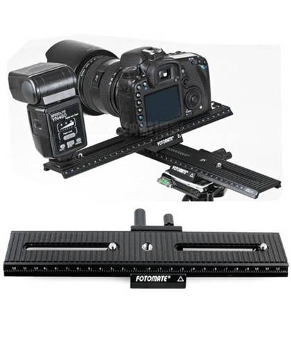 MyXL Fotomate LP-02200mm Bereik 2-Way Macro Focusing Rail Slider Plaat 1/4 Schroef voor DSLR Camera