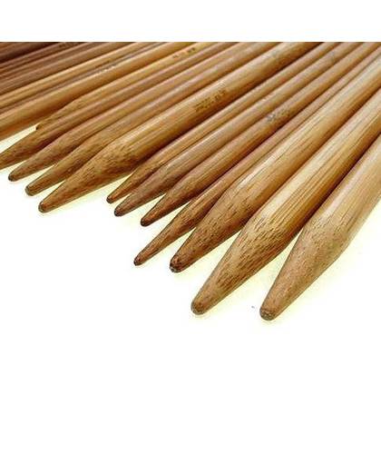 MyXL 75 stks Bamboe Haaknaalden Verkoolde Dubbele Wees Verkoolde Bamboe Breinaalden Craft Knit Gereedschap