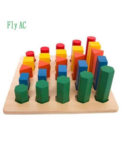 MyXL Montessori Educatief Houten Speelgoed Voor Kinderen Geometrie ladder Speelgoed Baby Ontwikkeling Praktijk en Zintuigen Speelgoed