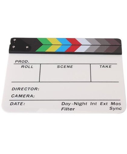 MyXL ETC-Generieke Acryl Kleurrijke Clapperboard TV Film Slate Cut Rollenspel Prop Hollywood