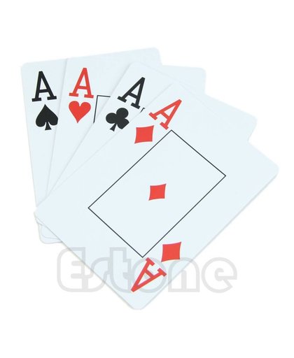 MyXL 1 * PokerRode 100% PLASTIC Texas Poker Size Speelkaarten