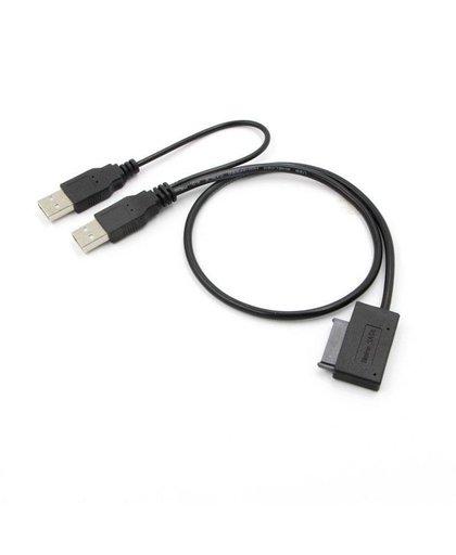 MyXL Slimline Slim SATA Kabel USB 2.0 naar 7 + 6 Externe Power Voor Laptop Mini SATA CD-ROM DVD-ROM Adapter Converter GDeals   WZOG