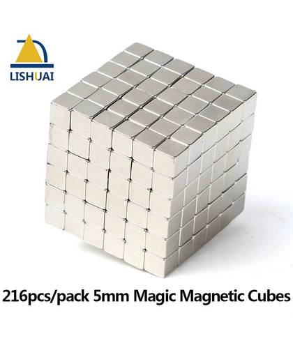 MyXL 216 stks/pak 5*5*5mm Magic Magnetische Blokjes/Sterke NdFeB DIY Buck Cubes/Neo Cubes puzzel Magneten   LISHUAI