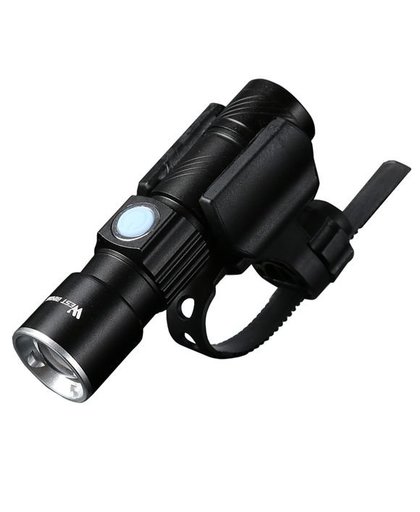 MyXL WEST BIKING Fiets Licht Ultra-Heldere Stretch Zoom CREE Q5 200 m Fiets Voor LED Zaklamp Lamp USB Oplaadbare fietsen Licht
