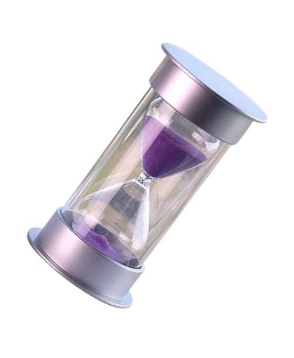 MyXL Boutique Plastic Crystal Zandloper 10 Minuten Zand Klok Decoratie Zandloper Timer paars