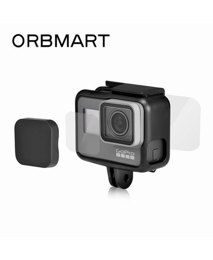 MyXL ORBMART Ultra-heldere Gehard Glas Lens Protector + Screen Protector + Hard Lensdop Cover Voor GoPro Hero 5 6 Black Gopro5