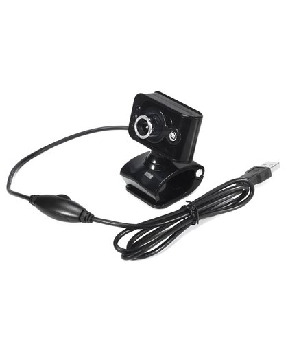 MyXL 20 Megapixels USB 2.0 Webcam Bedrade Camera 3 LED WebCam Ingebouwde MICROFOON Microfoon Verstelbare Focus Rode Zwarte Clip voor Computer