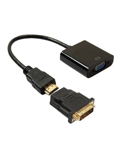 MyXL 3in1 DVI 24 1 naar HDMI naar VGA Kabel Adapter HDMI vrouwelijke naar DVI 24 + 1 mannelijke HDMI male naar VGA Vrouwelijke Converter Kits voor PC Computer