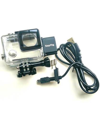 MyXL Actie Camera Accessoires Laadstroom Waterdichte Case Voor Motocycle Charger shell Behuizing Met Usb-kabel voor Gopro Hero 4 3 +