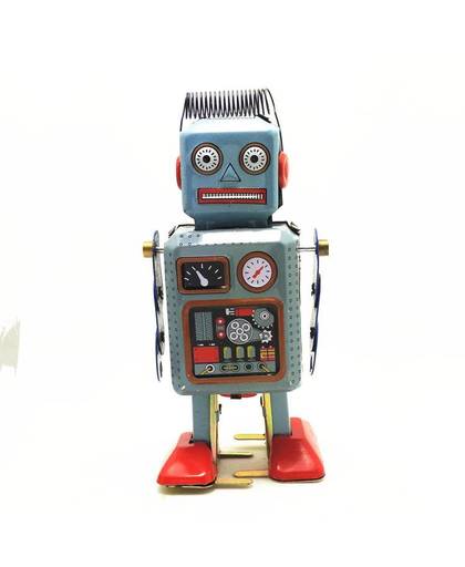 MyXL Vintage Mechanische Clockwork Wind Up Metal Walking Robot Tin Toy KidsWereldwijd